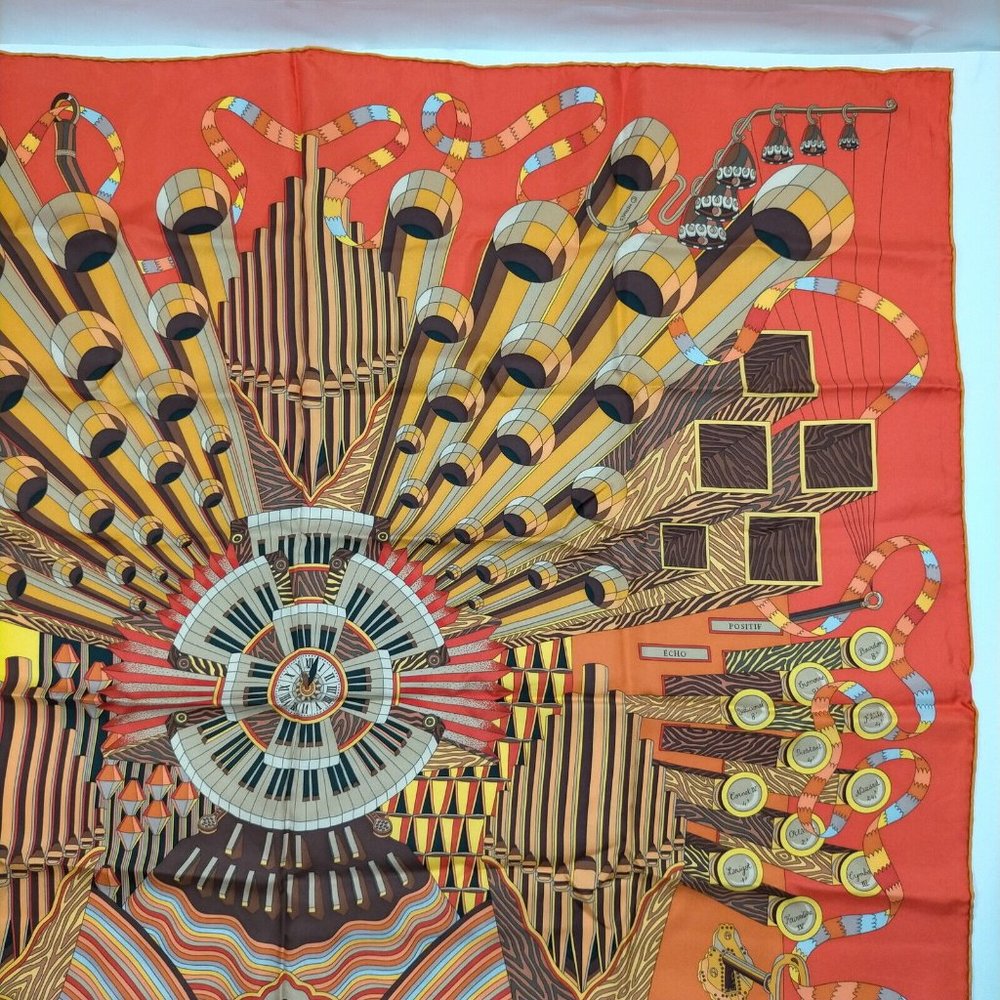 Hermes scarf Carre 90 Oranges Silk100% - Picture 6 of 11